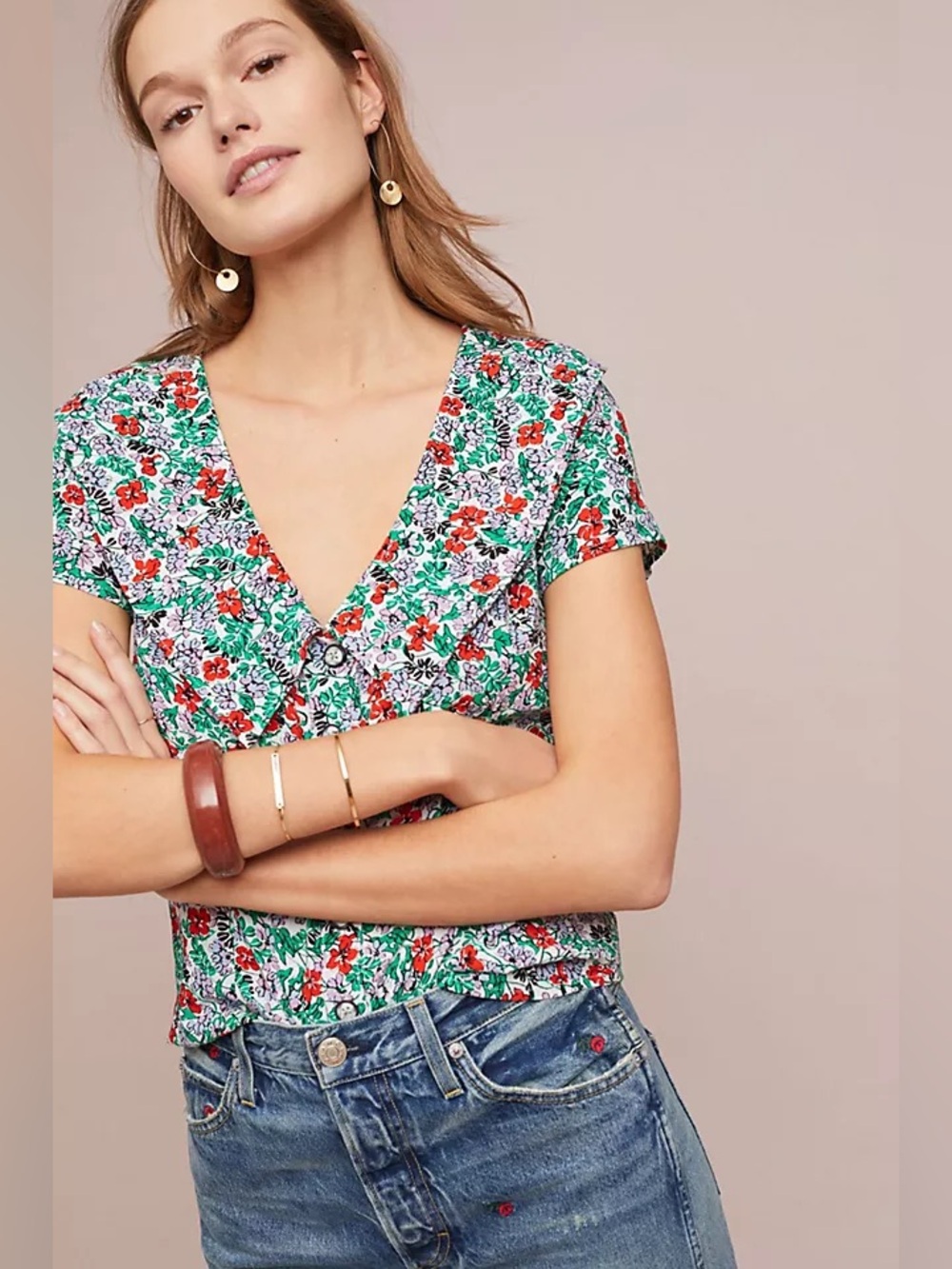 Anthropologie Maeve Austen Collared Blouse